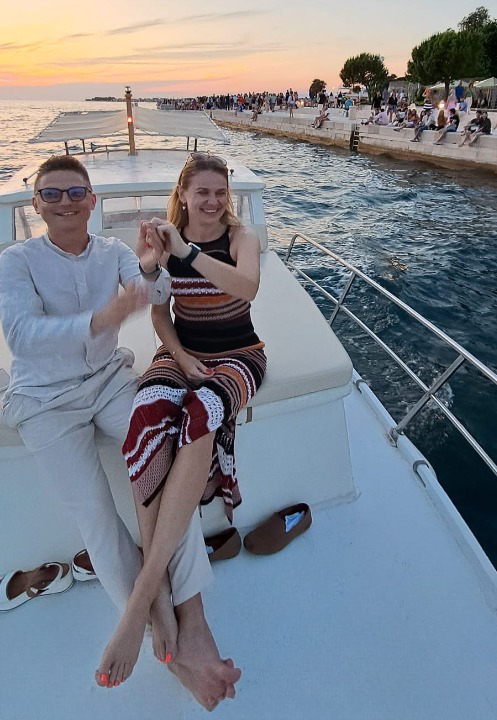 Engagement on Wooden Boat